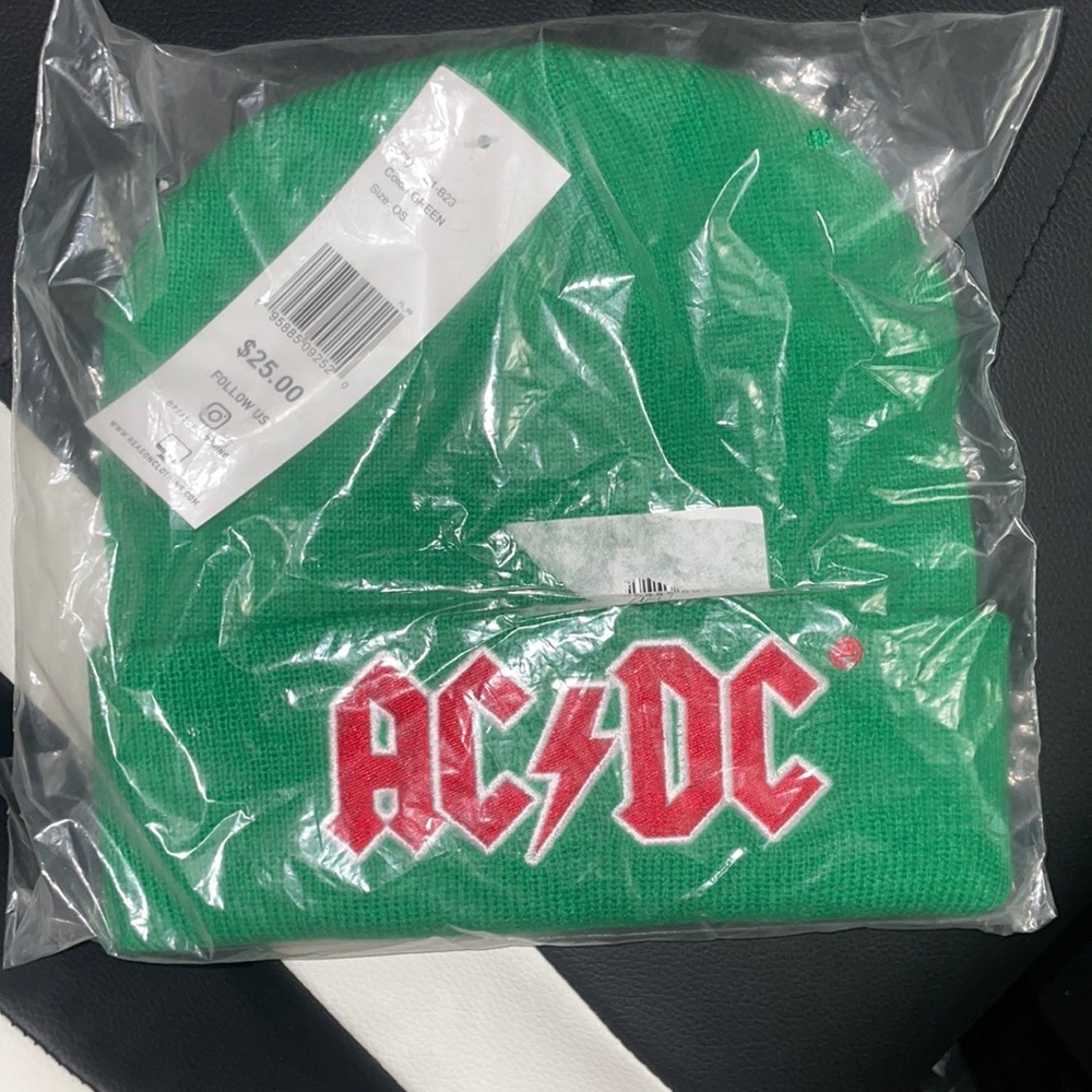 Green & Red Reason AC/DC Beanie